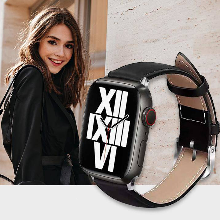 Pasek Crong Noble Band do Apple Watch, czarny